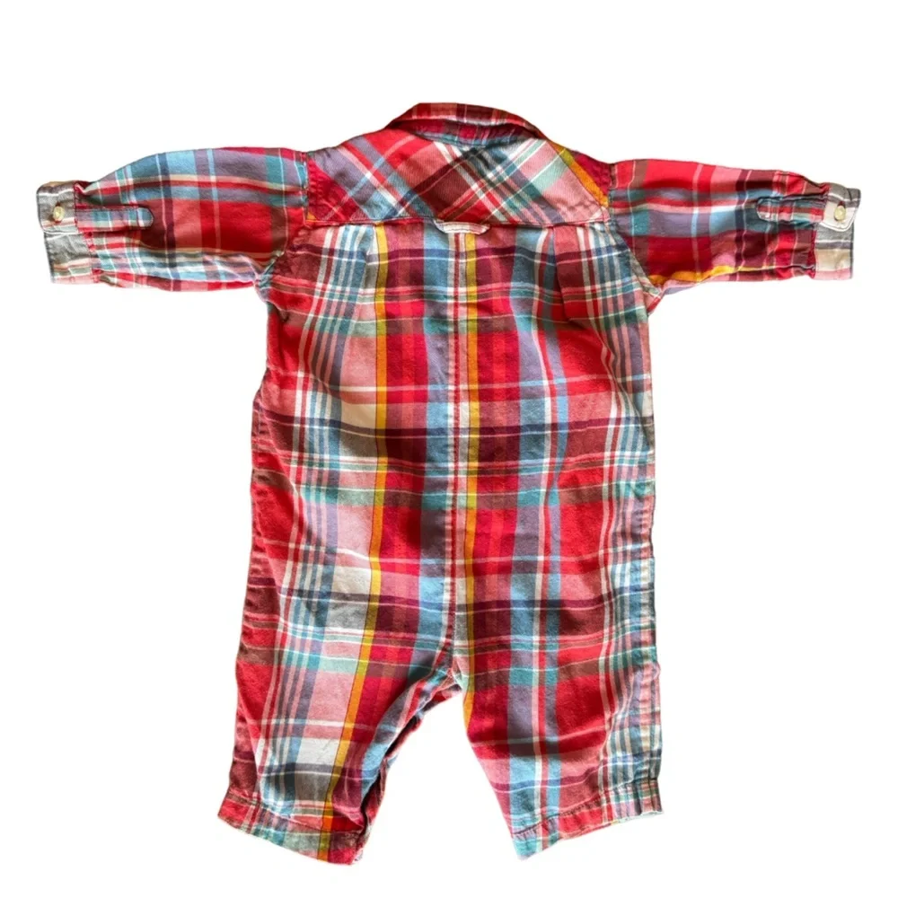Ralph Lauren One Piece Plaid Outfit 6 months